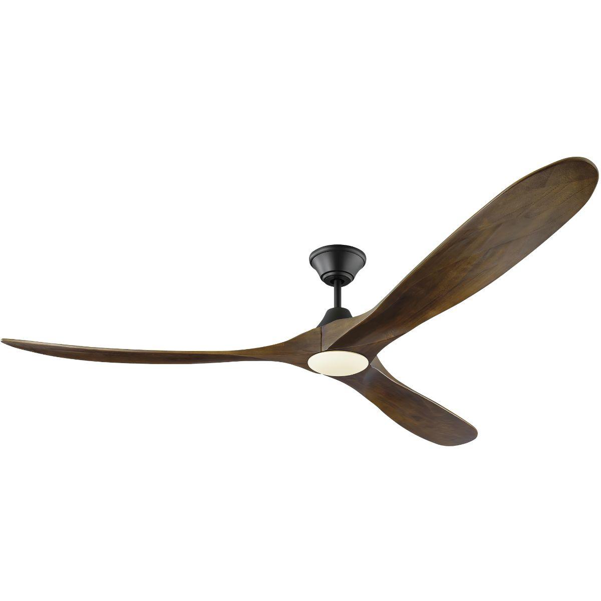 Maverick Max 70 Inch Black and Walnut LED Large Ceiling Fan with Light and Remote - Bees Lighting
