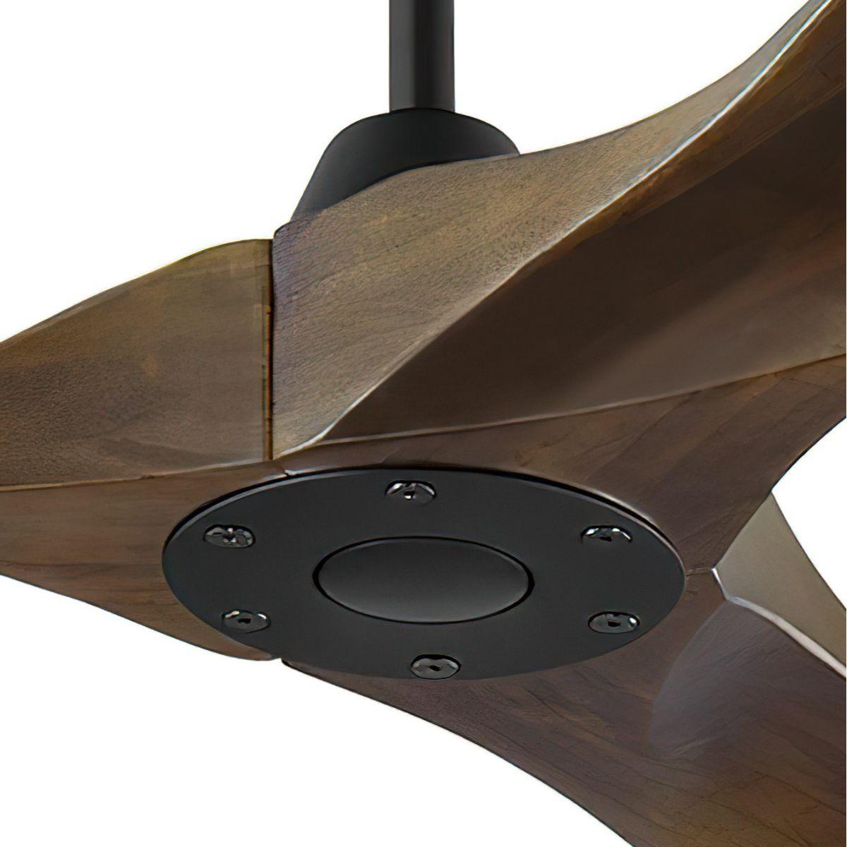 Maverick Max 70 Inch Black and Walnut Large Ceiling Fan with Remote - Bees Lighting