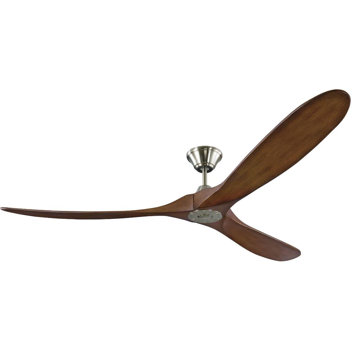 Maverick Max 70 Inch Steel and Koa Large Ceiling Fan with Remote - Bees Lighting