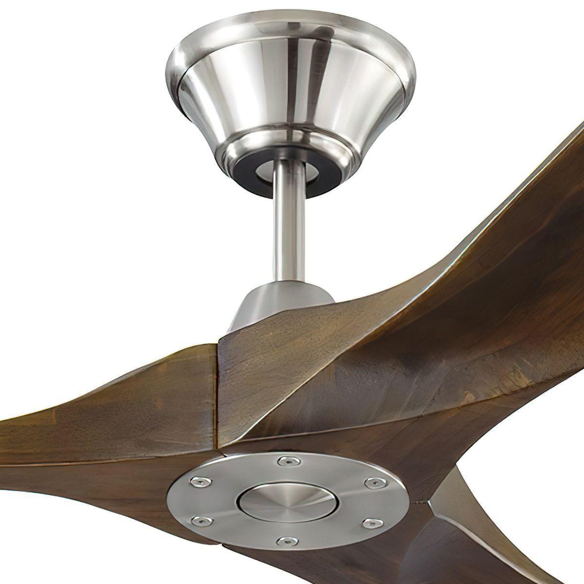 Maverick Max 70 Inch Steel and Walnut Large Ceiling Fan with Remote - Bees Lighting