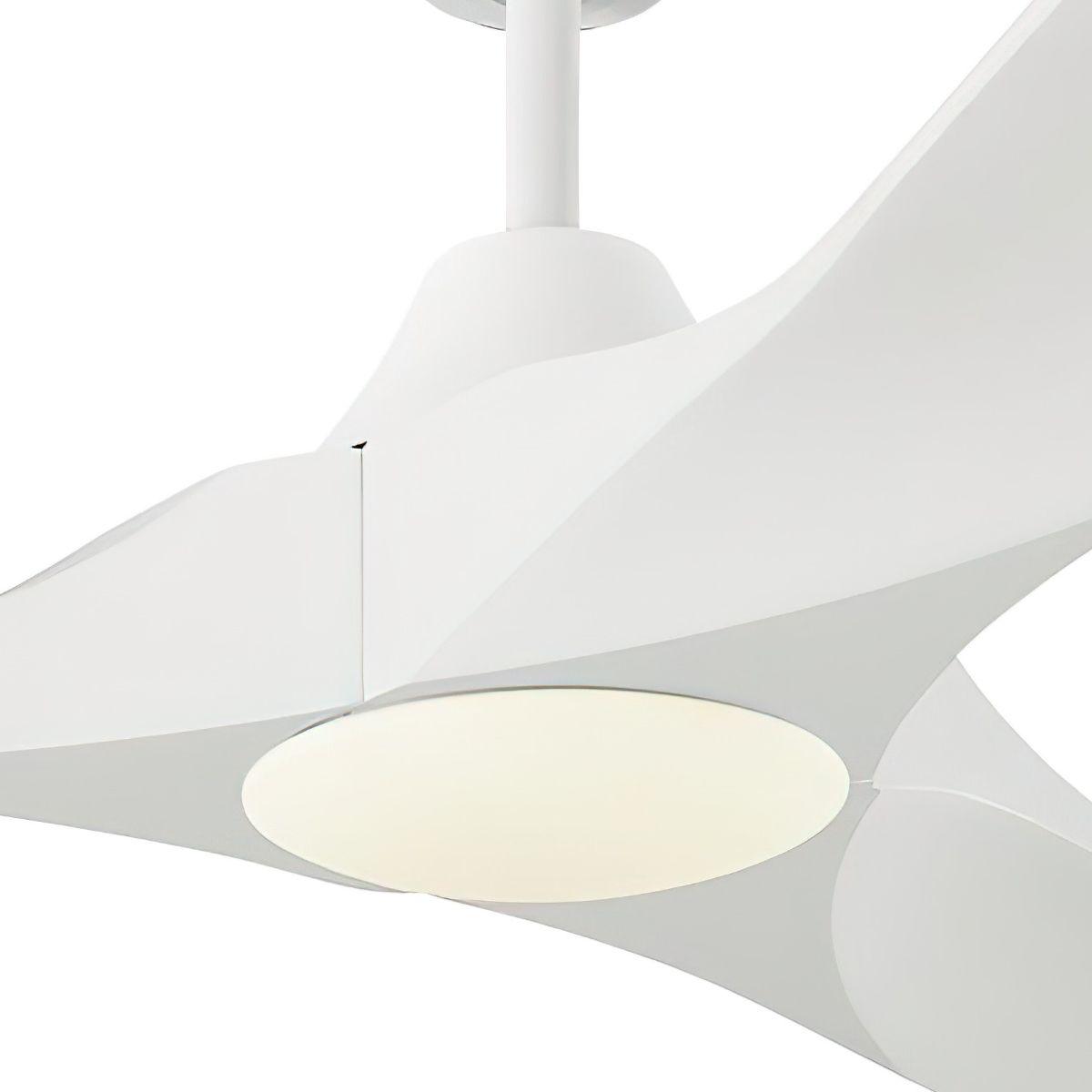 Maverick Max 70 Inch Matte White LED Large Ceiling Fan with Light and Remote - Bees Lighting