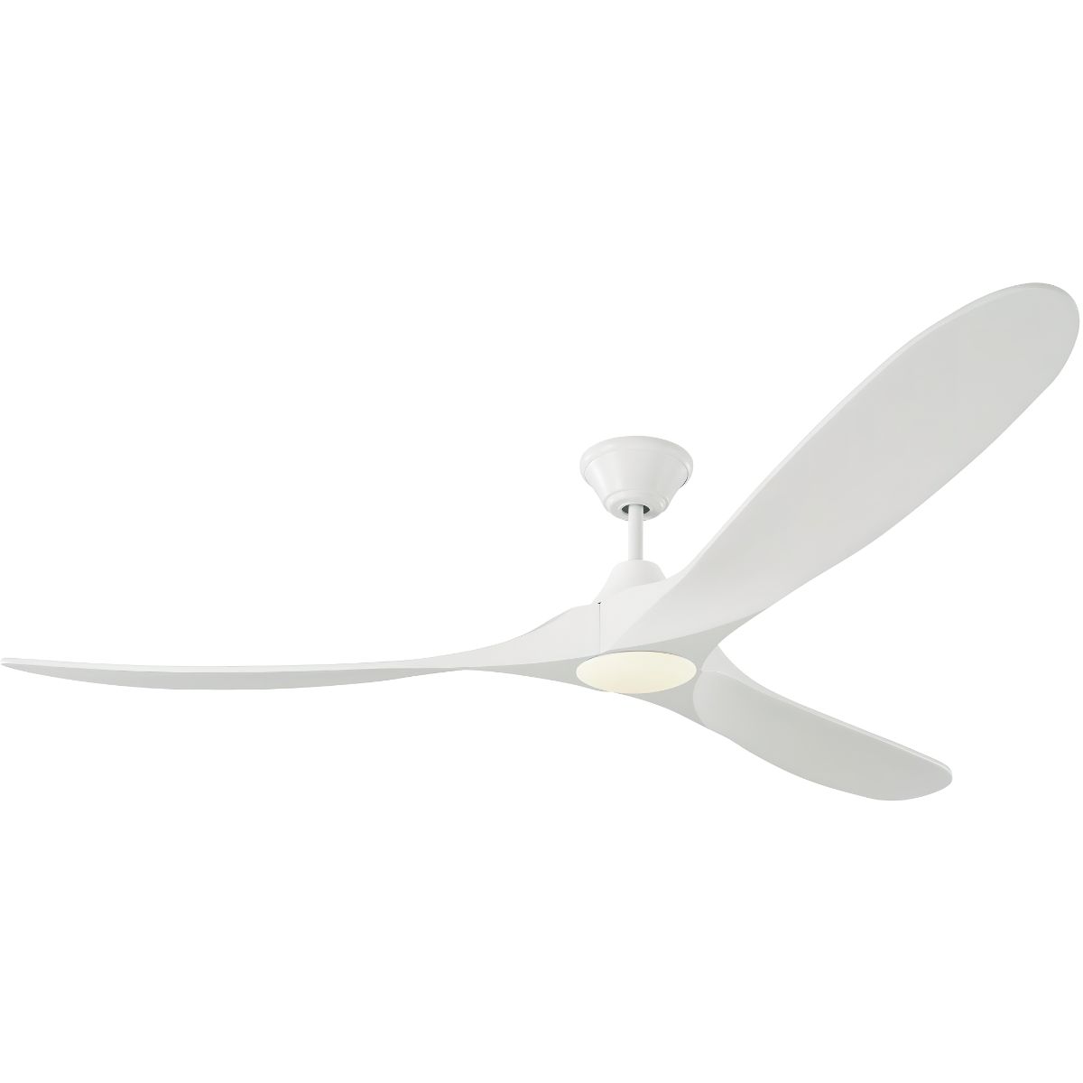 Maverick Max 70 Inch Matte White LED Large Ceiling Fan with Light and Remote - Bees Lighting