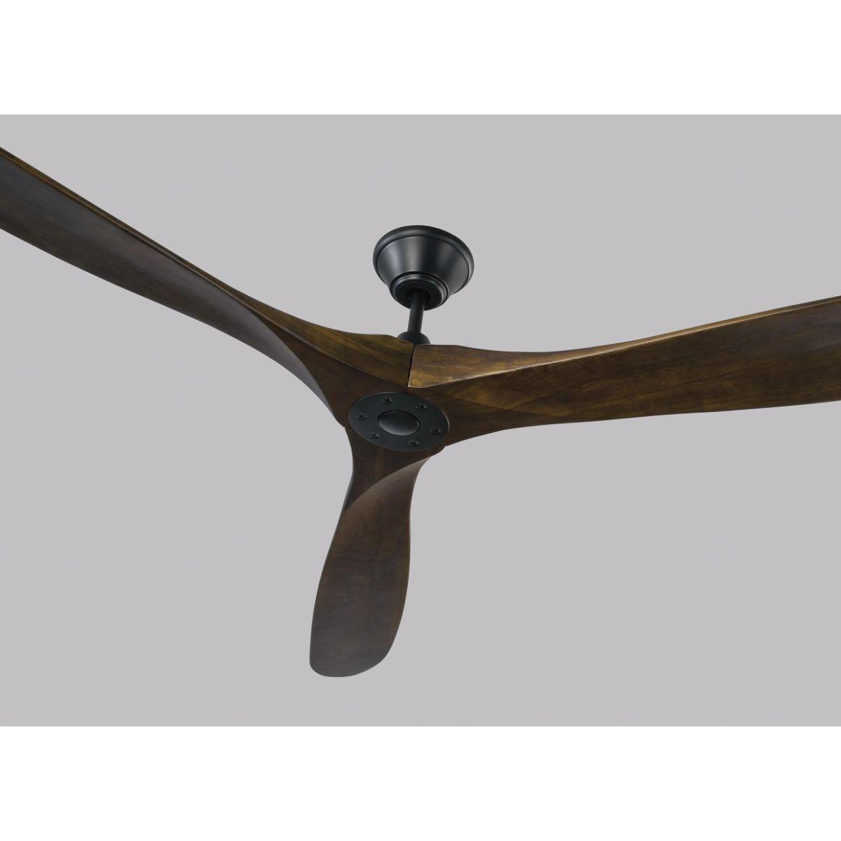 Maverick Super Max 88 Inch Black and Walnut Large Ceiling Fan with Remote - Bees Lighting