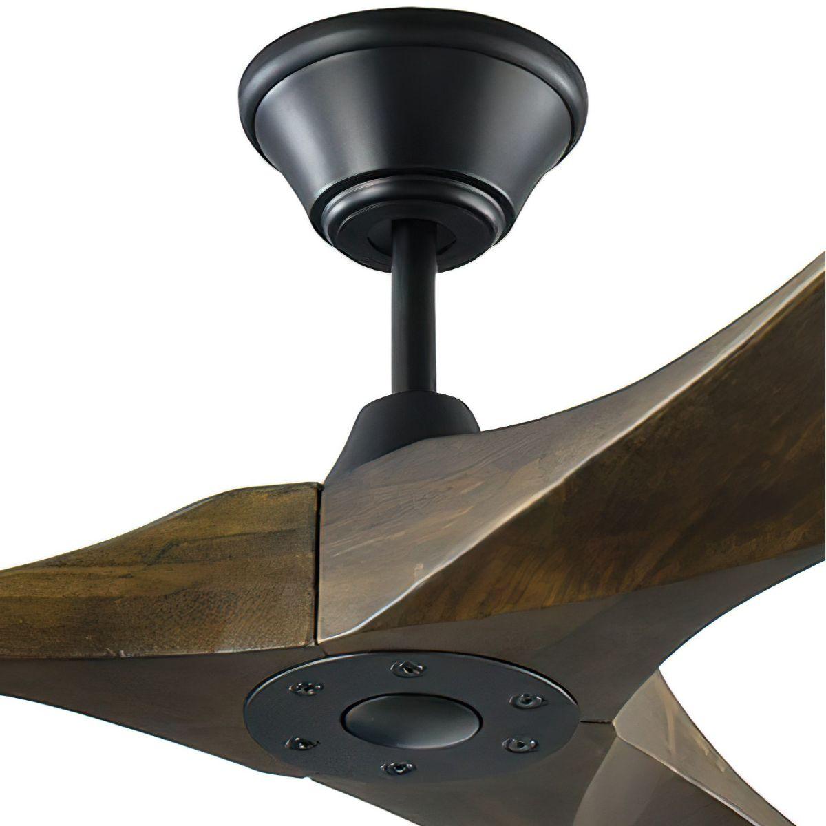 Maverick Super Max 88 Inch Black and Walnut Large Ceiling Fan with Remote - Bees Lighting