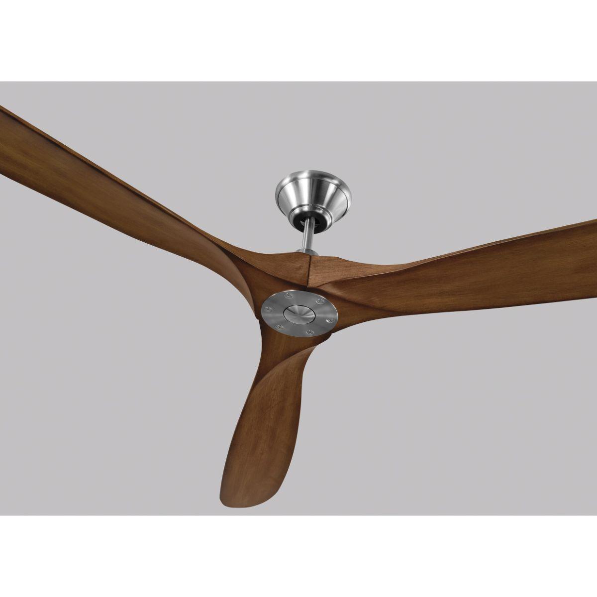 Maverick Super Max 88 Inch Steel and Koa Large Ceiling Fan with Remote - Bees Lighting