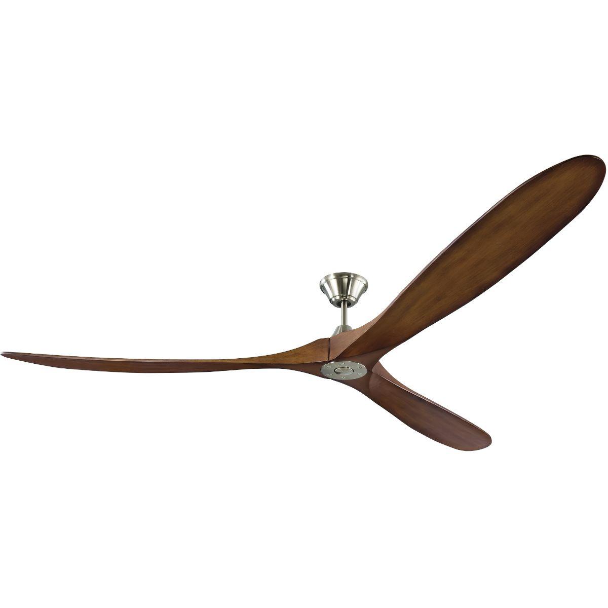 Maverick Super Max 88 Inch Steel and Koa Large Ceiling Fan with Remote - Bees Lighting