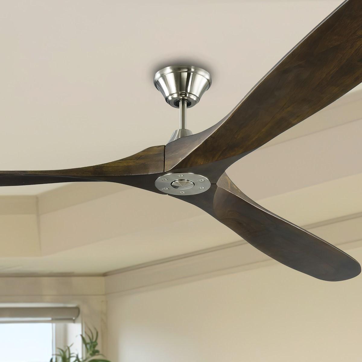 Maverick Super Max 88 Inch 3 Blades Large Outdoor Ceiling Fan With Remote - Bees Lighting