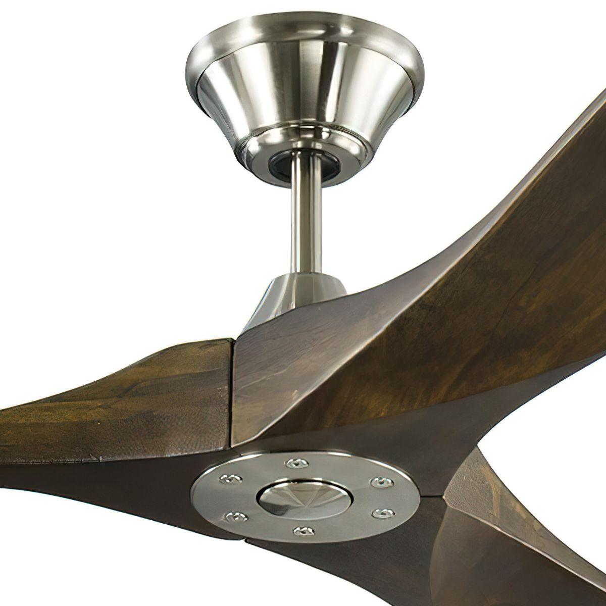 Maverick Super Max 88 Inch Steel and Walnut Large Ceiling Fan with Remote - Bees Lighting
