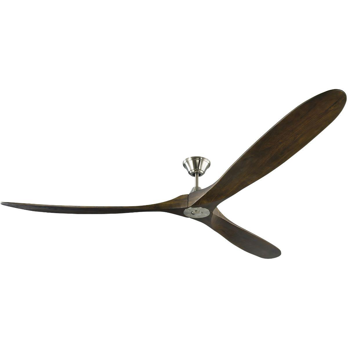 Maverick Super Max 88 Inch Steel and Walnut Large Ceiling Fan with Remote - Bees Lighting