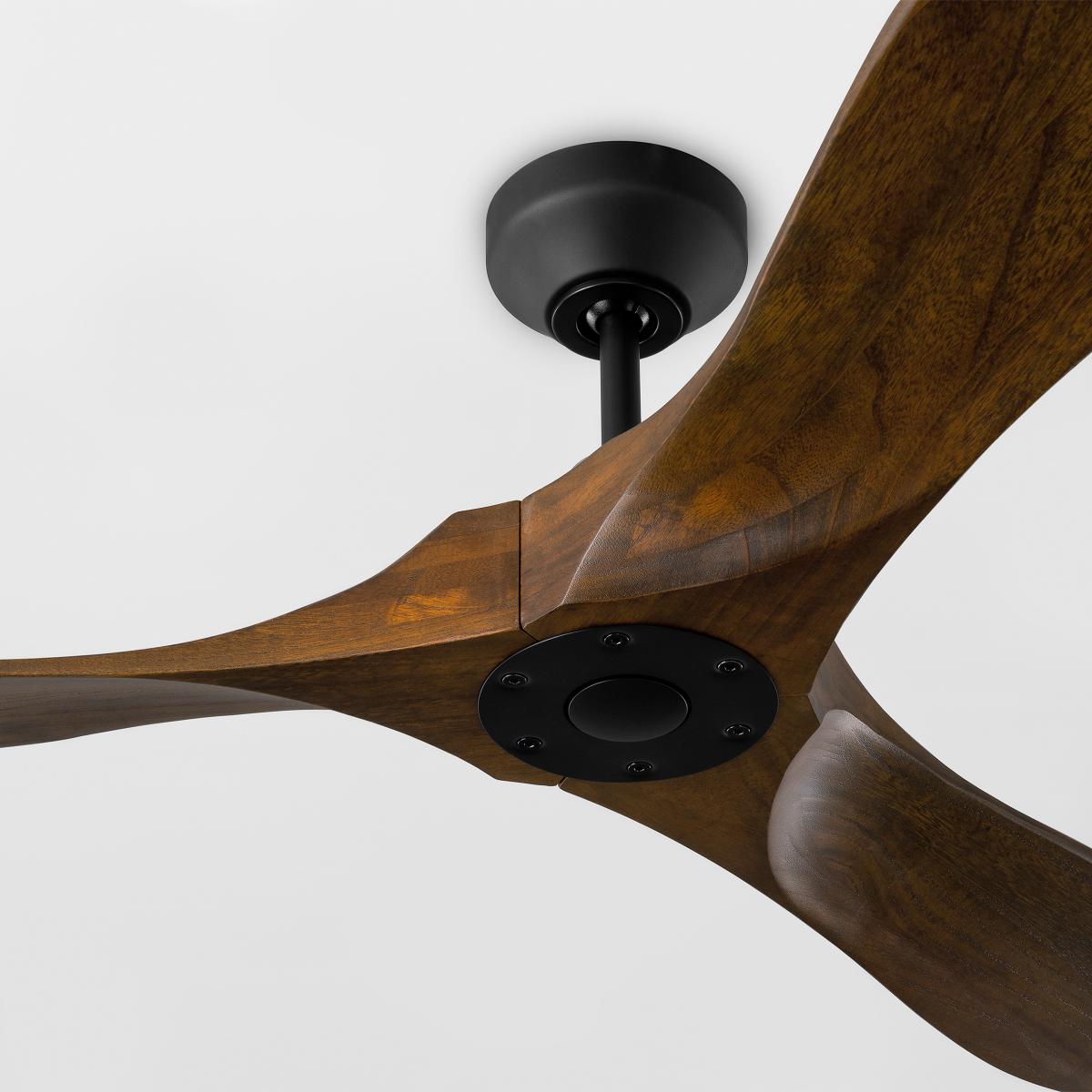 Maverick Smart 52" Black and Walnut Ceiling Fan - Bees Lighting