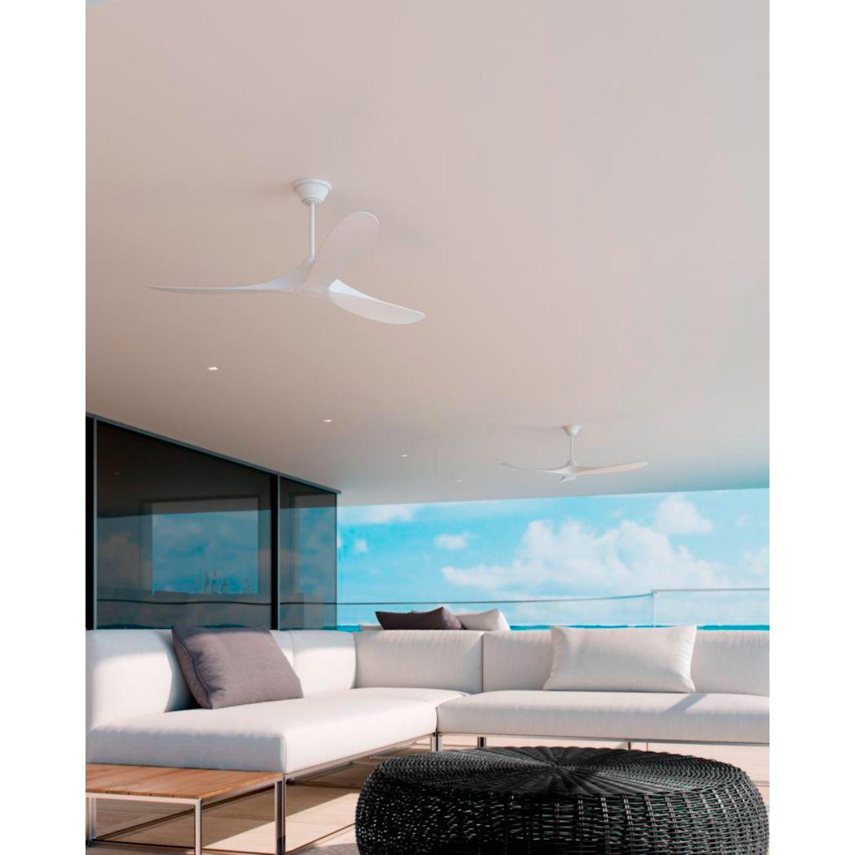 Maverick Coastal 60 Inch Matte White DC Outdoor Ceiling Fan With Remote, Marine Grade