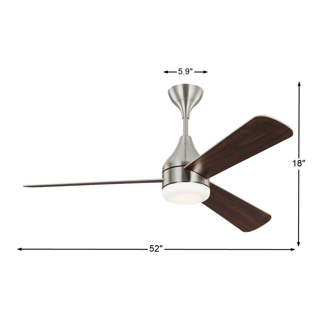 Streaming 52 Inch LED Outdoor Smart Ceiling Fan With Light And Remote - Bees Lighting