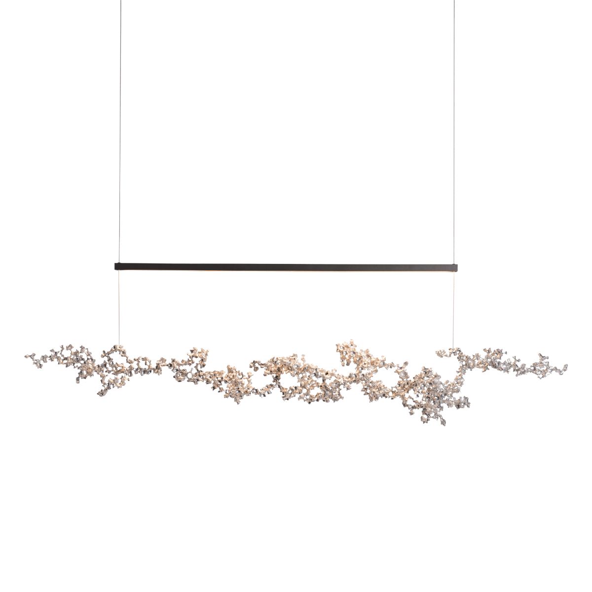 Coral 56 in. LED Linear Pendant Light Sterling finish
