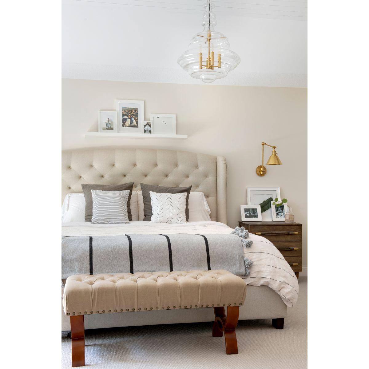 Washington 20 in. 5 Lights Pendant Light Aged Brass Finish - Bees Lighting