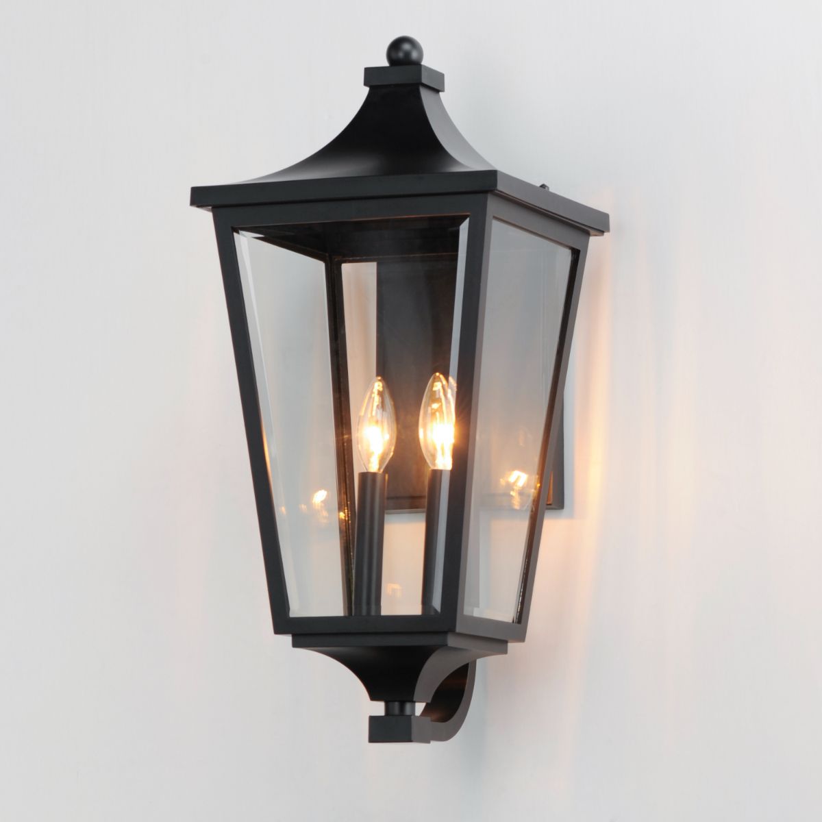SUTTON PLACE VX 22 in. 2 Lights Outdoor Wall Light Black Finish - Bees Lighting