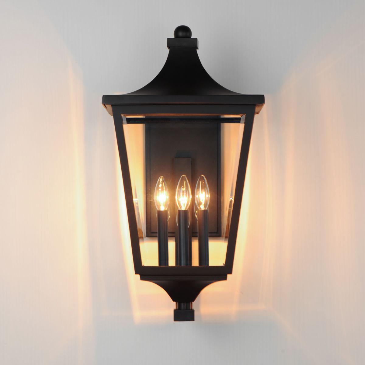 SUTTON PLACE VX 25 in. 3 Lights Outdoor Wall Light Black Finish - Bees Lighting