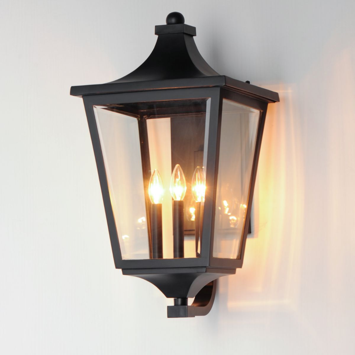 SUTTON PLACE VX 25 in. 3 Lights Outdoor Wall Light Black Finish - Bees Lighting