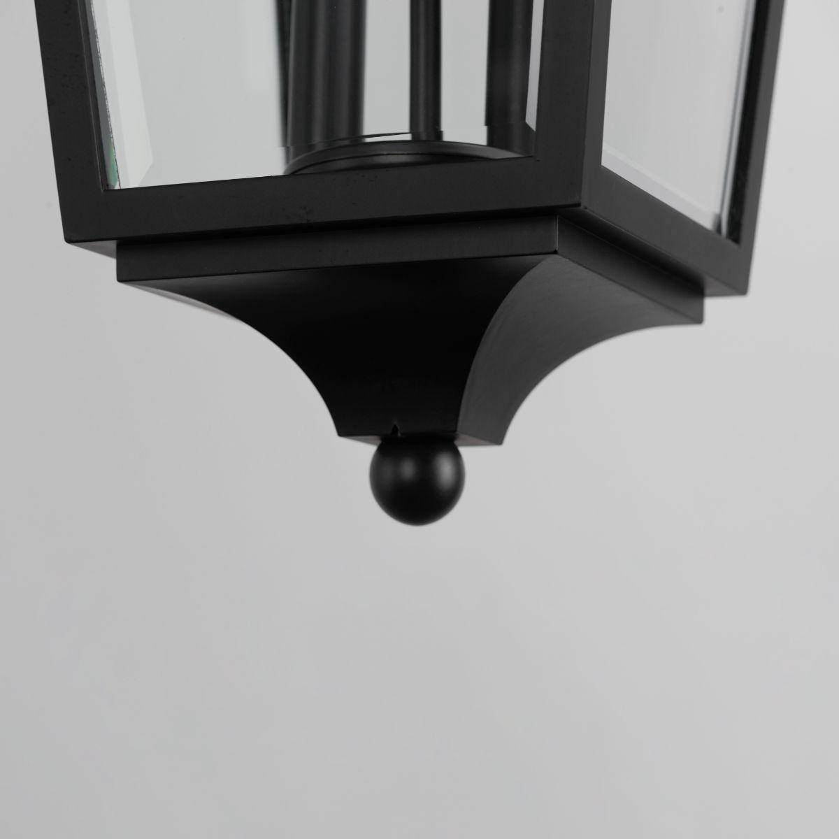 SUTTON PLACE VX 24 in. 2 Lights Outdoor Hanging Lantern Black finish