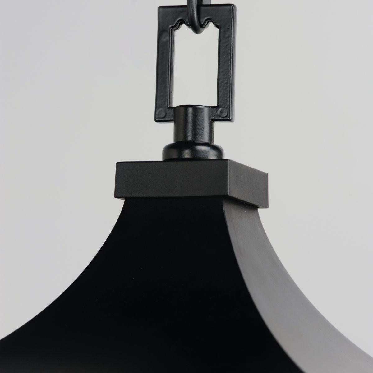 SUTTON PLACE VX 24 in. 2 Lights Outdoor Hanging Lantern Black finish