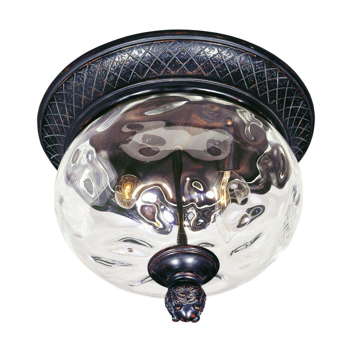 Carriage House VX 12 in. 2 Lights Outdoor Flush Mount Bronze Finish