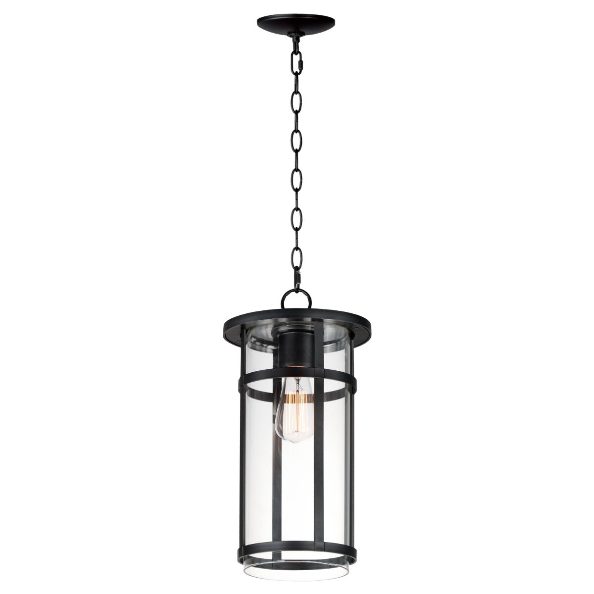 Clyde Vivex 18 in. Outdoor Pendant Light Black Finish - Bees Lighting