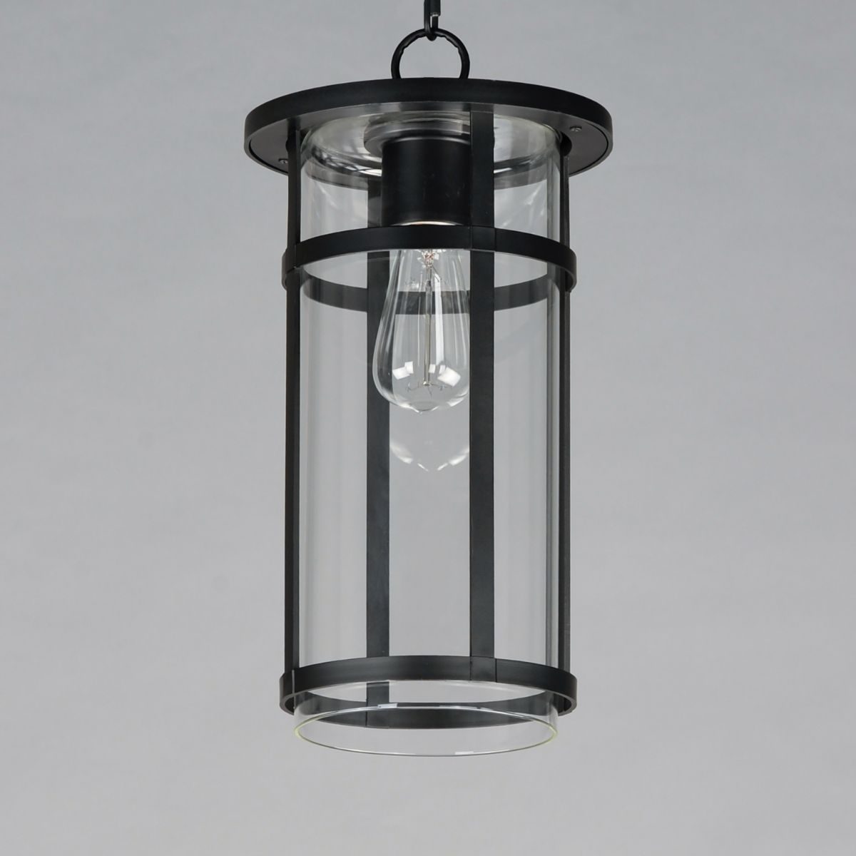 Clyde Vivex 18 in. Outdoor Pendant Light Black Finish - Bees Lighting