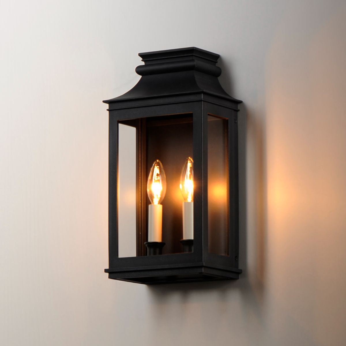 Savannah VX 15 in. 2 lights Outdoor Wall Sconce Black Finish - Bees Lighting