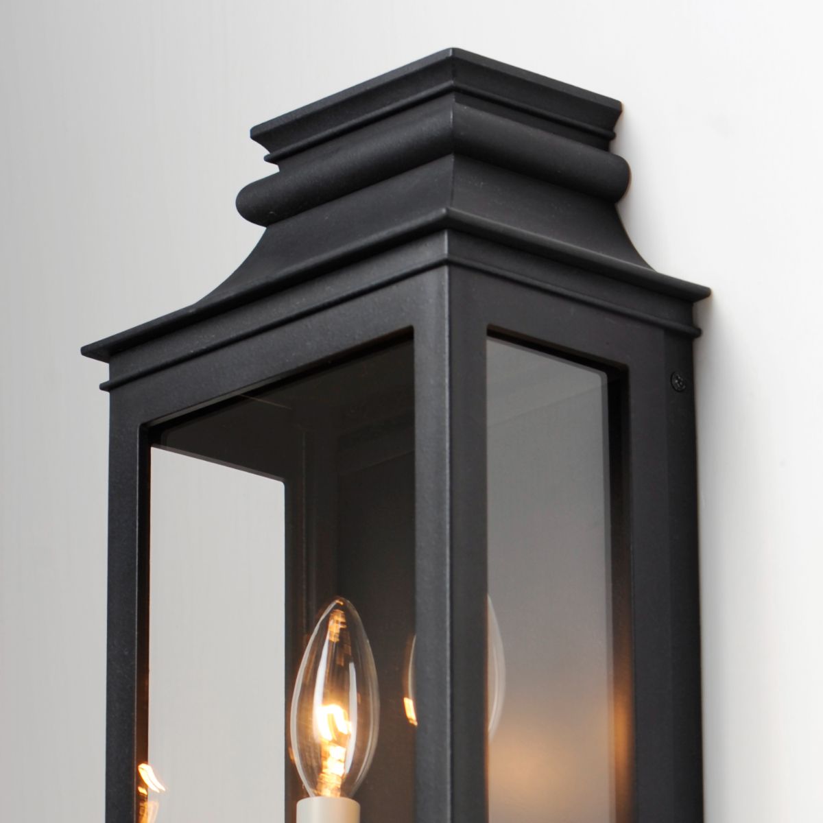 Savannah VX 15 in. 2 lights Outdoor Wall Sconce Black Finish - Bees Lighting