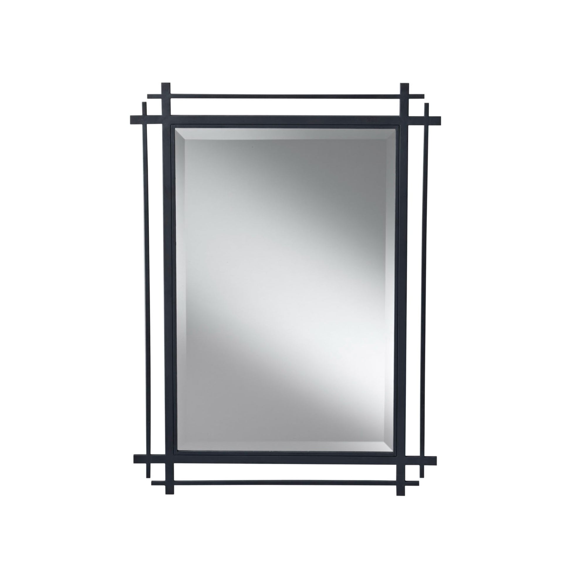 Ethan 37" x 27" Wall Mirror, Antique Forged Iron Finish - Bees Lighting