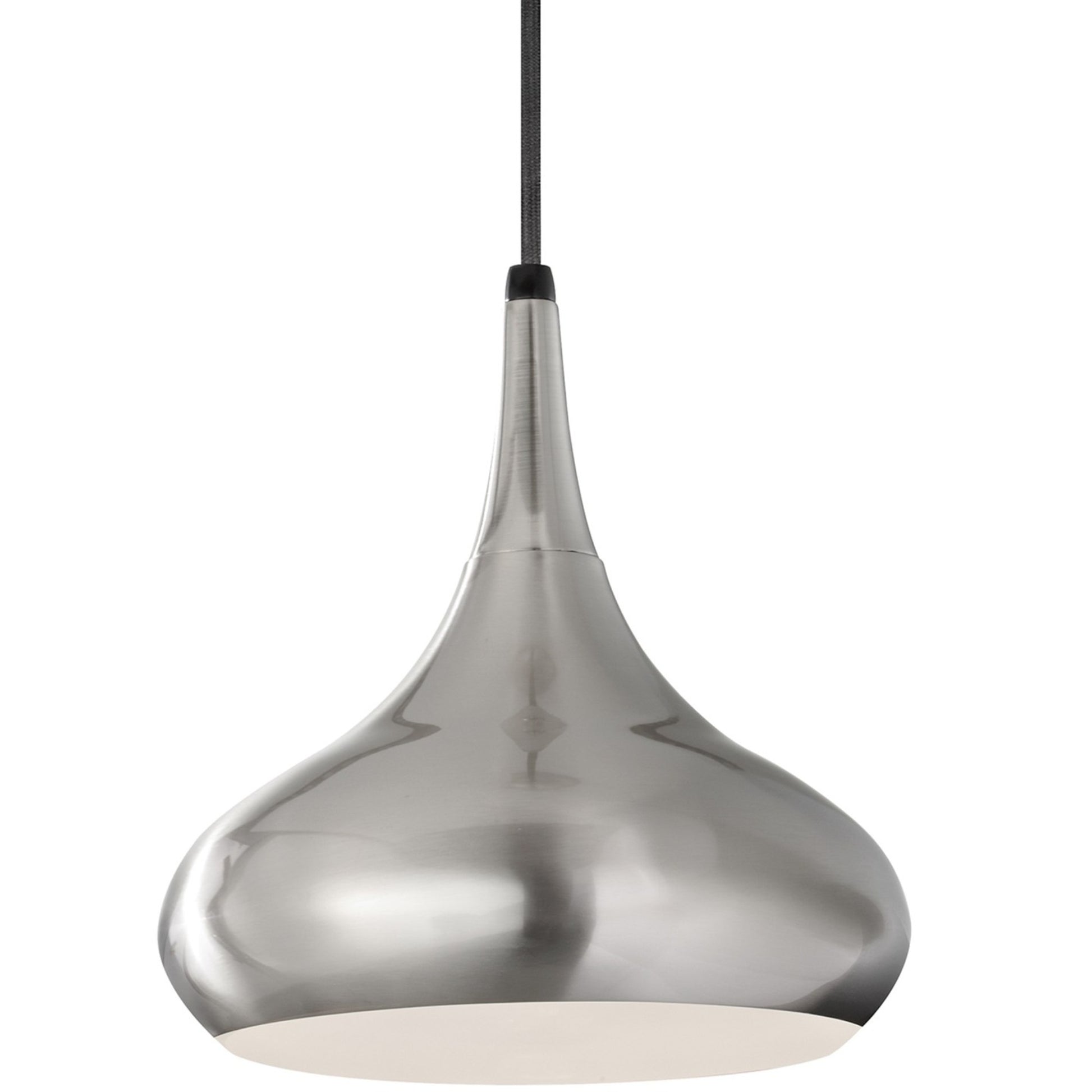 Belle 10" Medium Pendant, Brushed Steel Finish - Bees Lighting
