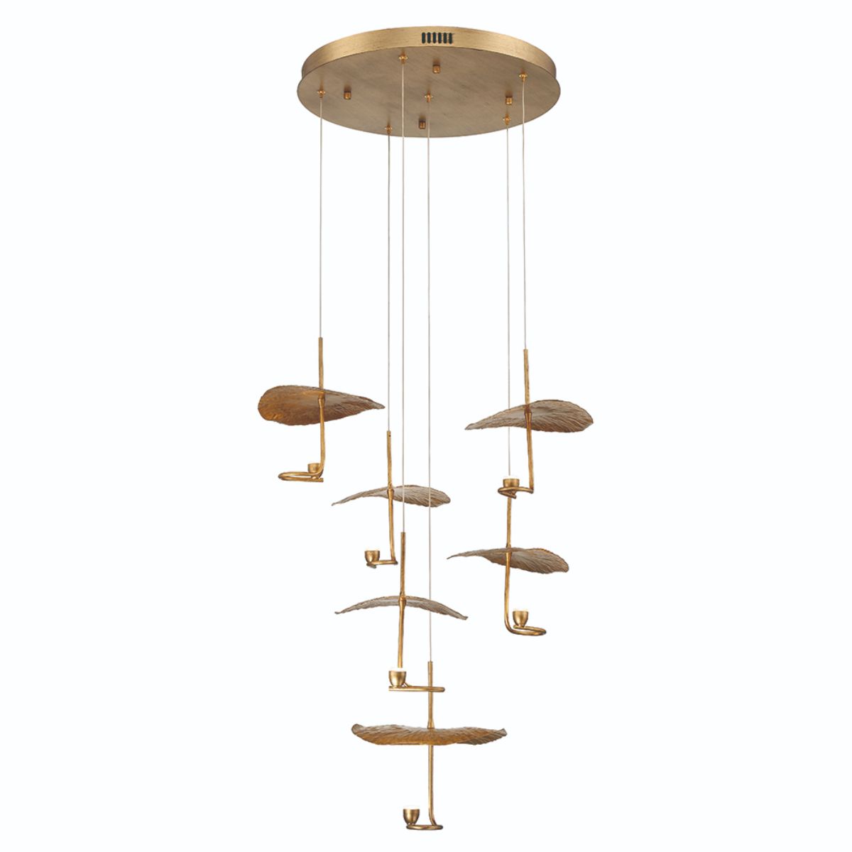 Lagatto 28 in. 6 Lights LED Chandelier Bronze Finish