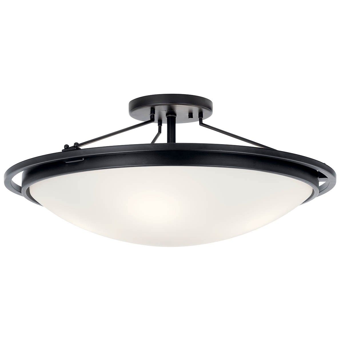 23 in. 4 Lights Semi flush Mount Light Black finish - Bees Lighting