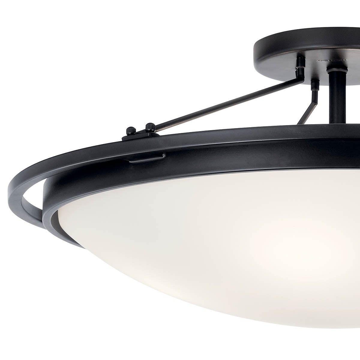 23 in. 4 Lights Semi flush Mount Light Black finish - Bees Lighting