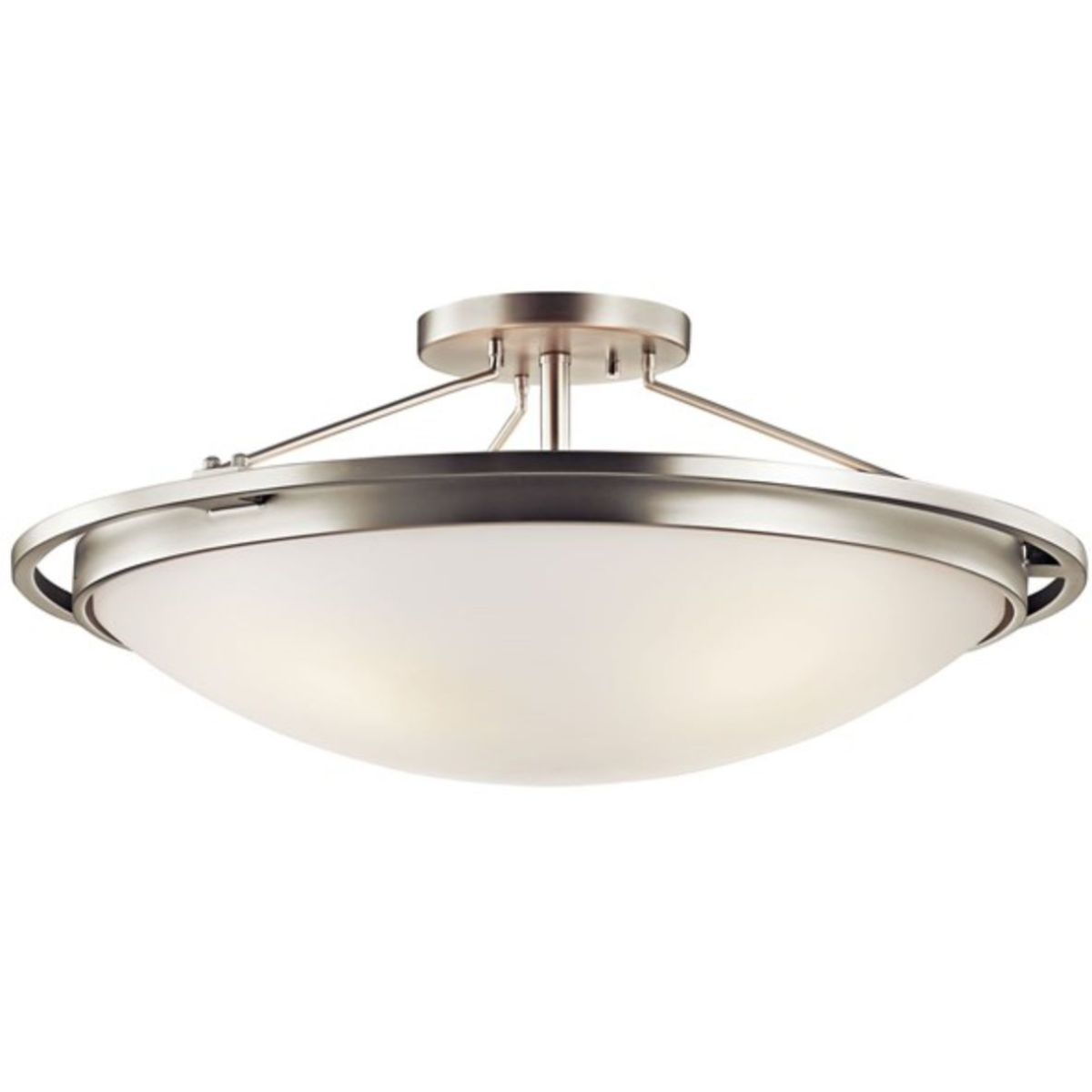 23 in. 4 Lights Semi Flush Mount Light Nickel finish - Bees Lighting