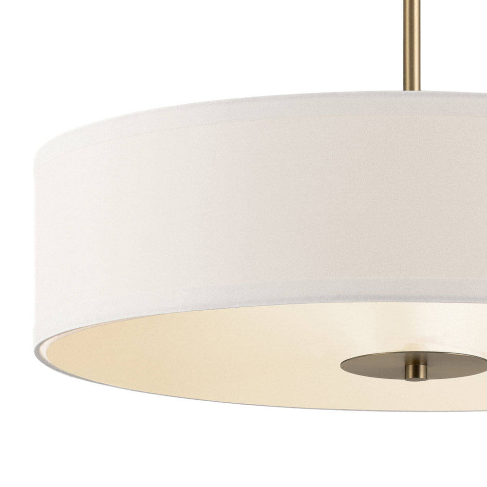 20 in. 3 Lights Convertible Pendant/Semi Flush Mount Light Classic Bronze Finish - Bees Lighting