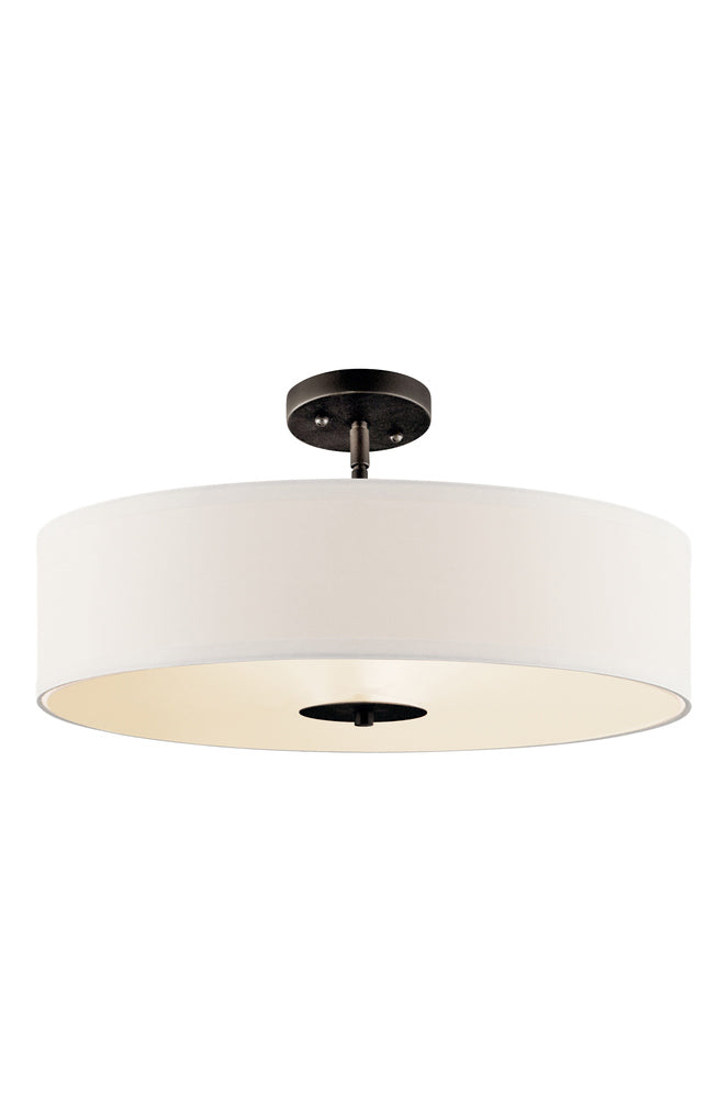 20 in. 3 Lights Convertible Pendant/Semi Flush Mount Light Olde Bronze Finish - Bees Lighting