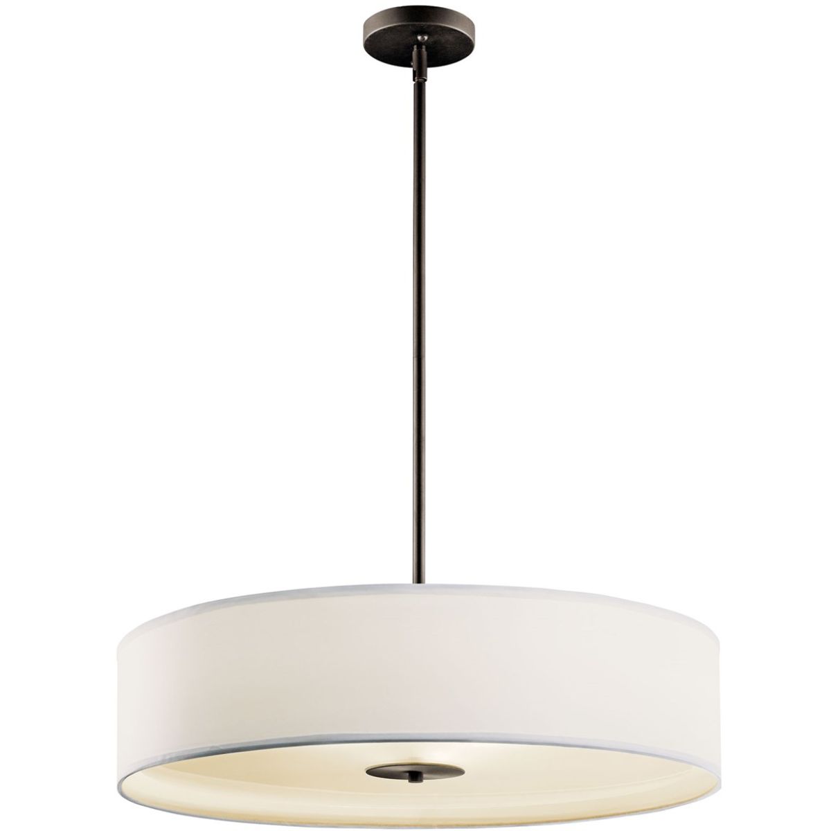 24 in. 3 Lights Convertible Pendant/Semi Flush Mount Light Olde Bronze Finish - Bees Lighting