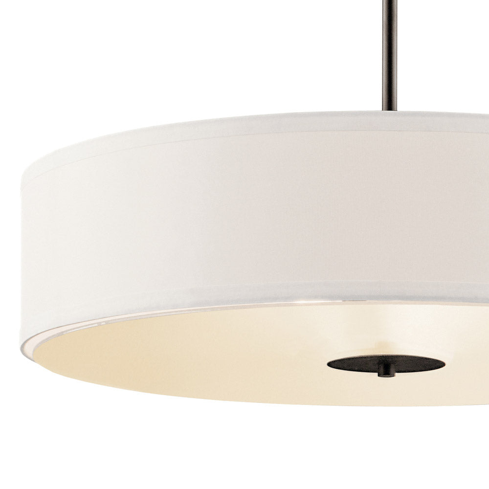 24 in. 3 Lights Convertible Pendant/Semi Flush Mount Light Olde Bronze Finish - Bees Lighting