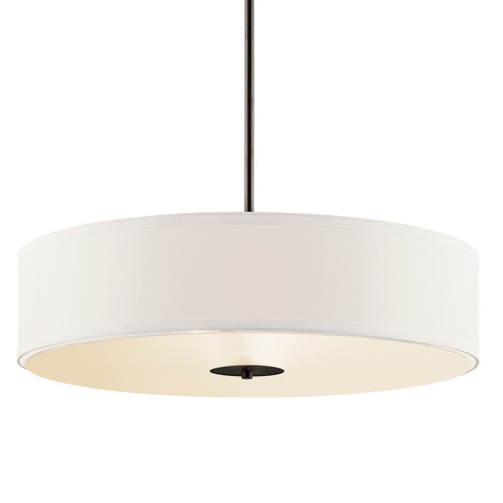 24 in. 3 Lights Convertible Pendant/Semi Flush Mount Light Olde Bronze Finish - Bees Lighting