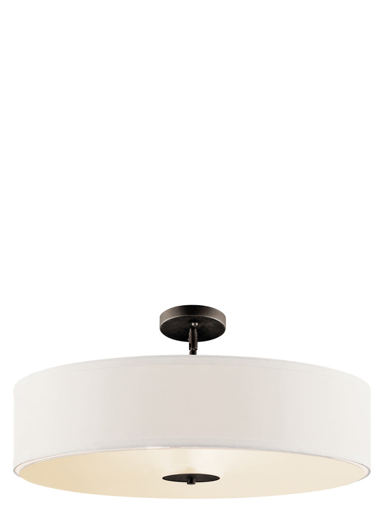 24 in. 3 Lights Convertible Pendant/Semi Flush Mount Light Olde Bronze Finish - Bees Lighting