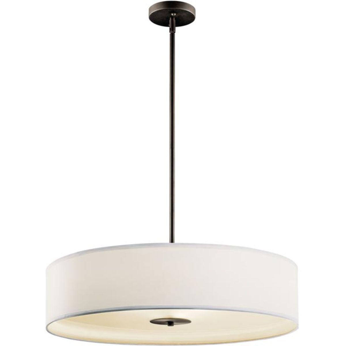24 in. 3 Lights Convertible Pendant/Semi Flush Mount Light Olde Bronze Finish - Bees Lighting
