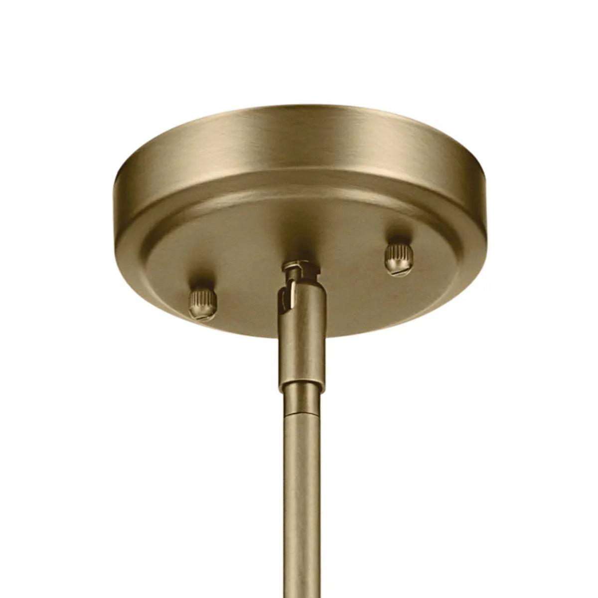 Everly 15" 1-Light Cone Pendant Light with Clear Seeded Glass, Natural Brass Finish - Bees Lighting