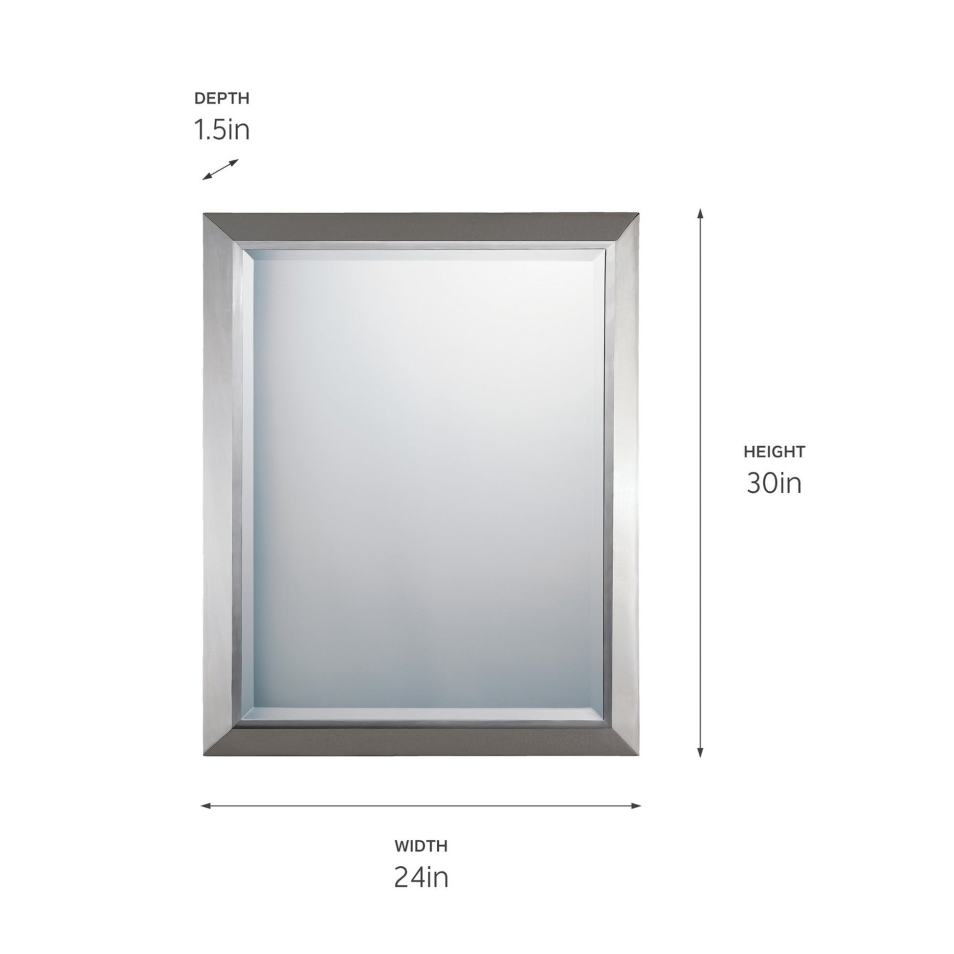 Classic 30" X 24" Wall Mirror, Chrome finish - Bees Lighting