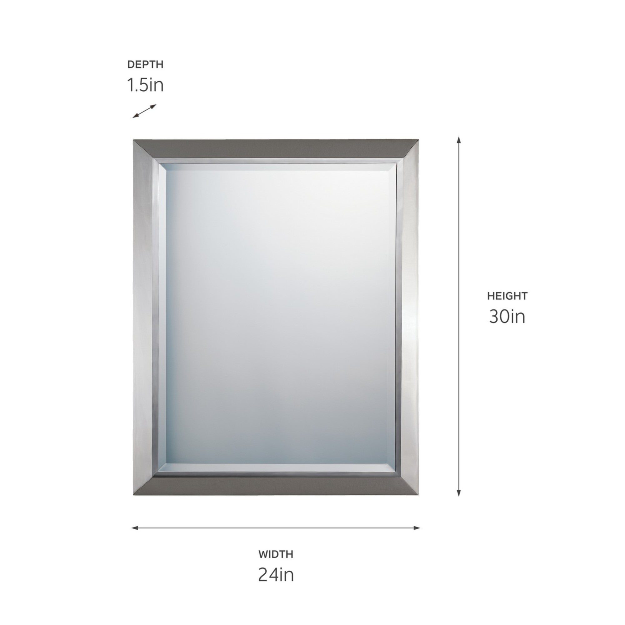 Classic 30" X 24" Wall Mirror, Chrome finish - Bees Lighting