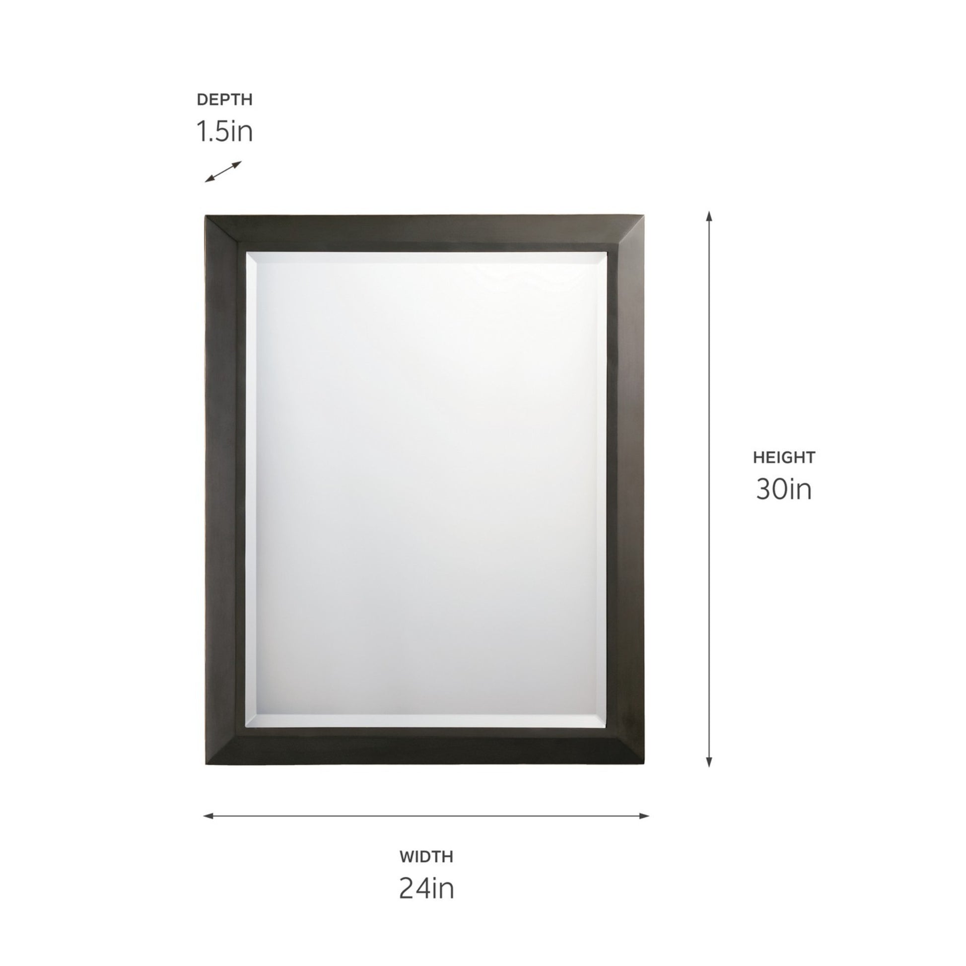 Classic 30" X 24" Wall Mirror, Old Bronze finish - Bees Lighting