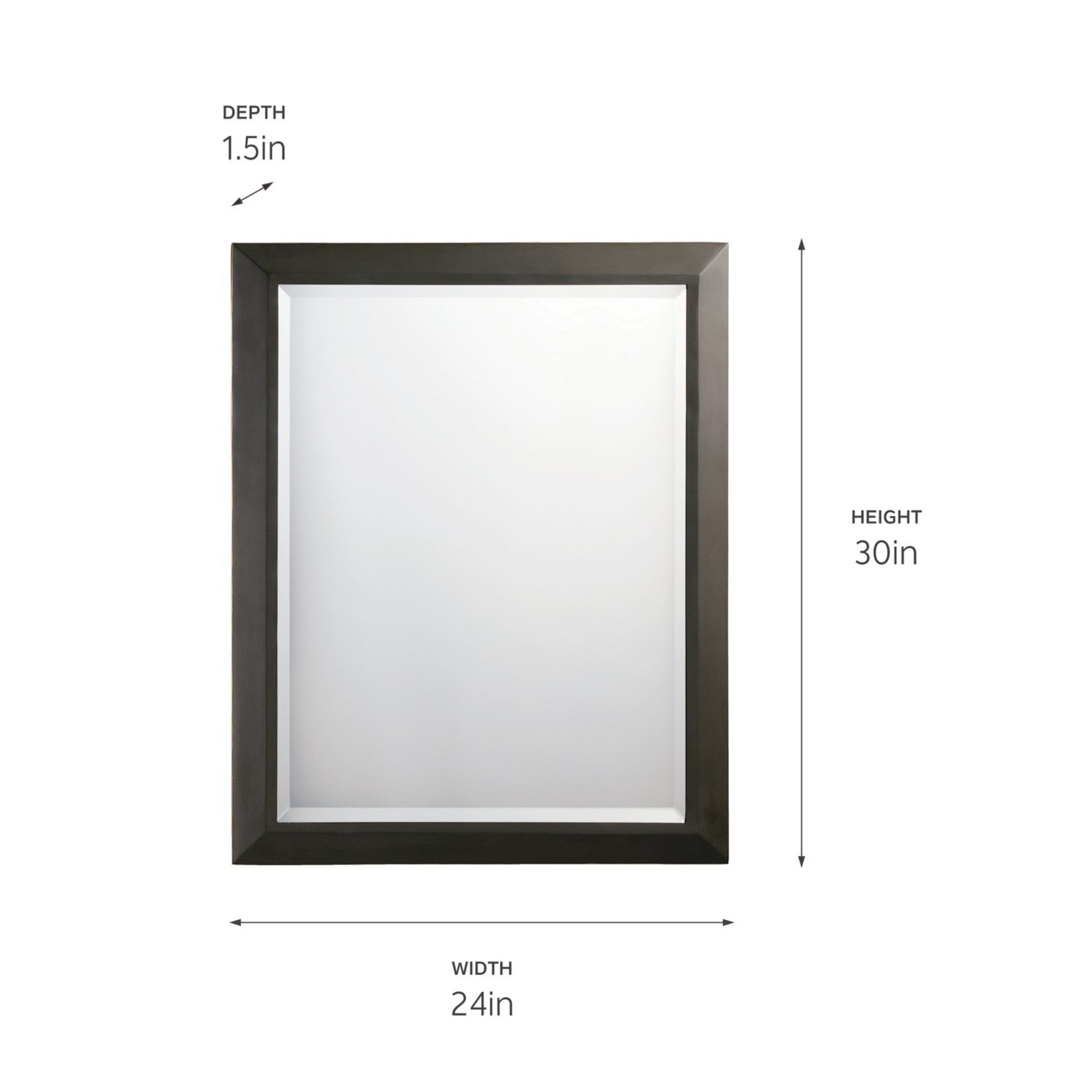 Classic 30" X 24" Wall Mirror, Old Bronze finish - Bees Lighting