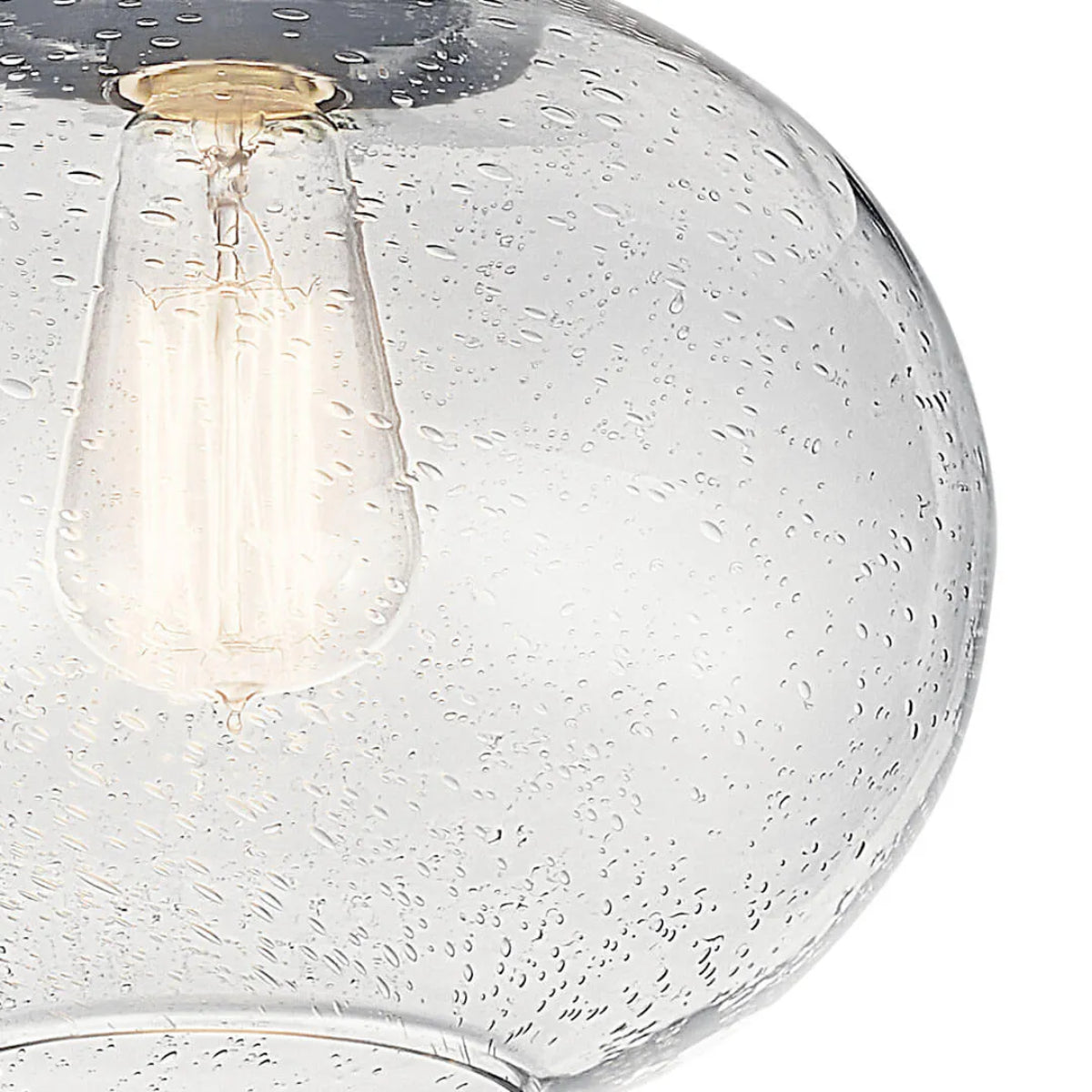 Avery 11" Semi-Flush Mount Light with Clear Seeded Glass, Black Finish - Bees Lighting