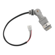 Black lighting accessory component with gray connector and two-pin plug wire