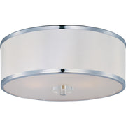 Metro 16" 3-Light Semi-Flush Mount, Polished Chrome Finish - Bees Lighting
