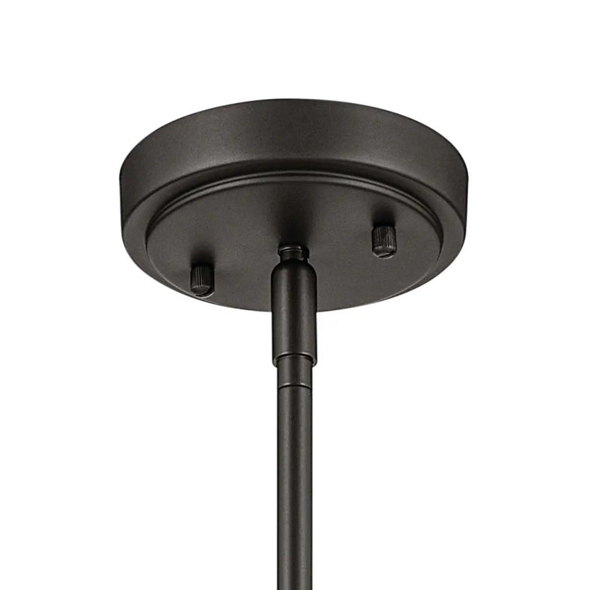 Everly 14" 1-Light Mini Pendant Light with Clear Seeded Glass, Olde Bronze Finish - Bees Lighting